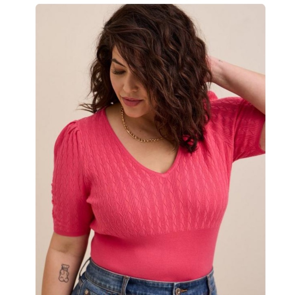 TORRID Fitted Pullover V-neck Sweater 2X NWOT